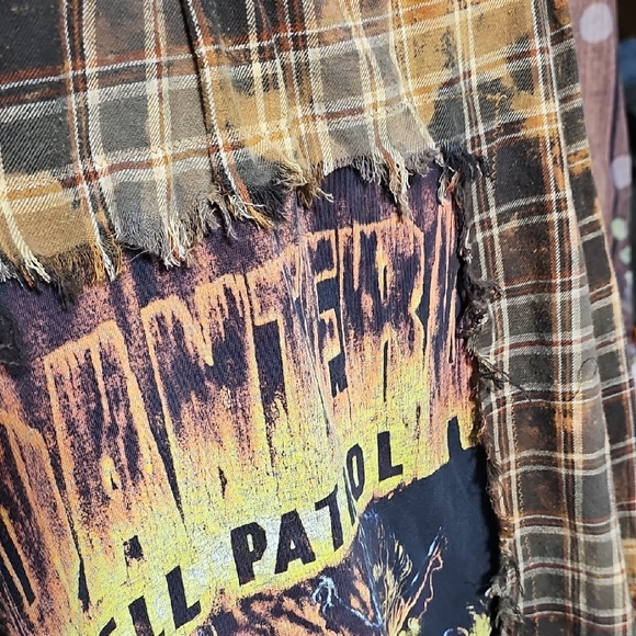 OOAK PANTERA THRASHED FLANNEL SM-XL - Picture 3 of 6